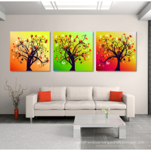 3 Piece Hot Sell Modern Wall Painting Tree Painting Home Decorative Wall Art Picture Painted on Canvas Home Decoration Mc-207